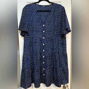 Women’s Button Front Tiered Dress Size XL